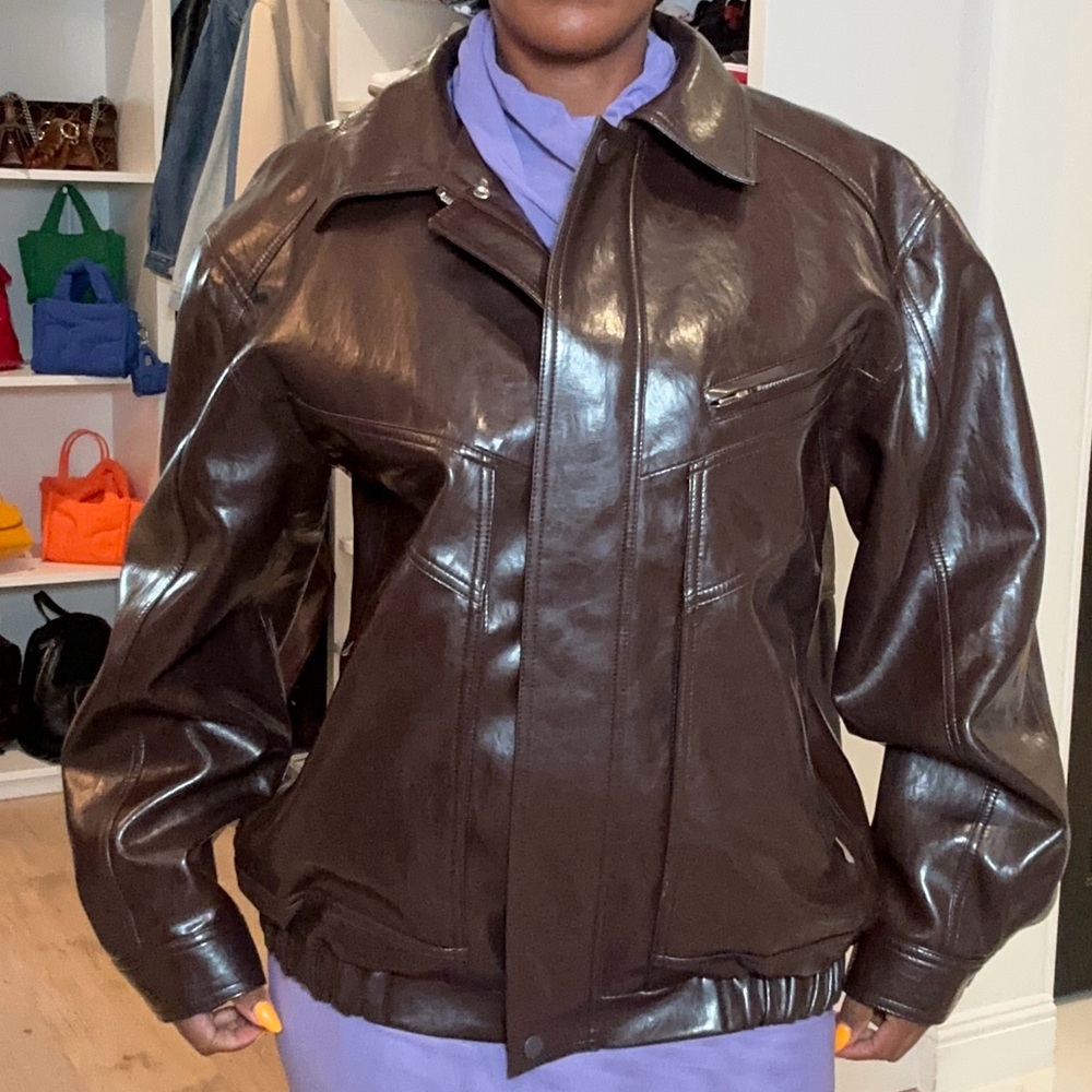The Frankie Shop Brown Bomber Jacket